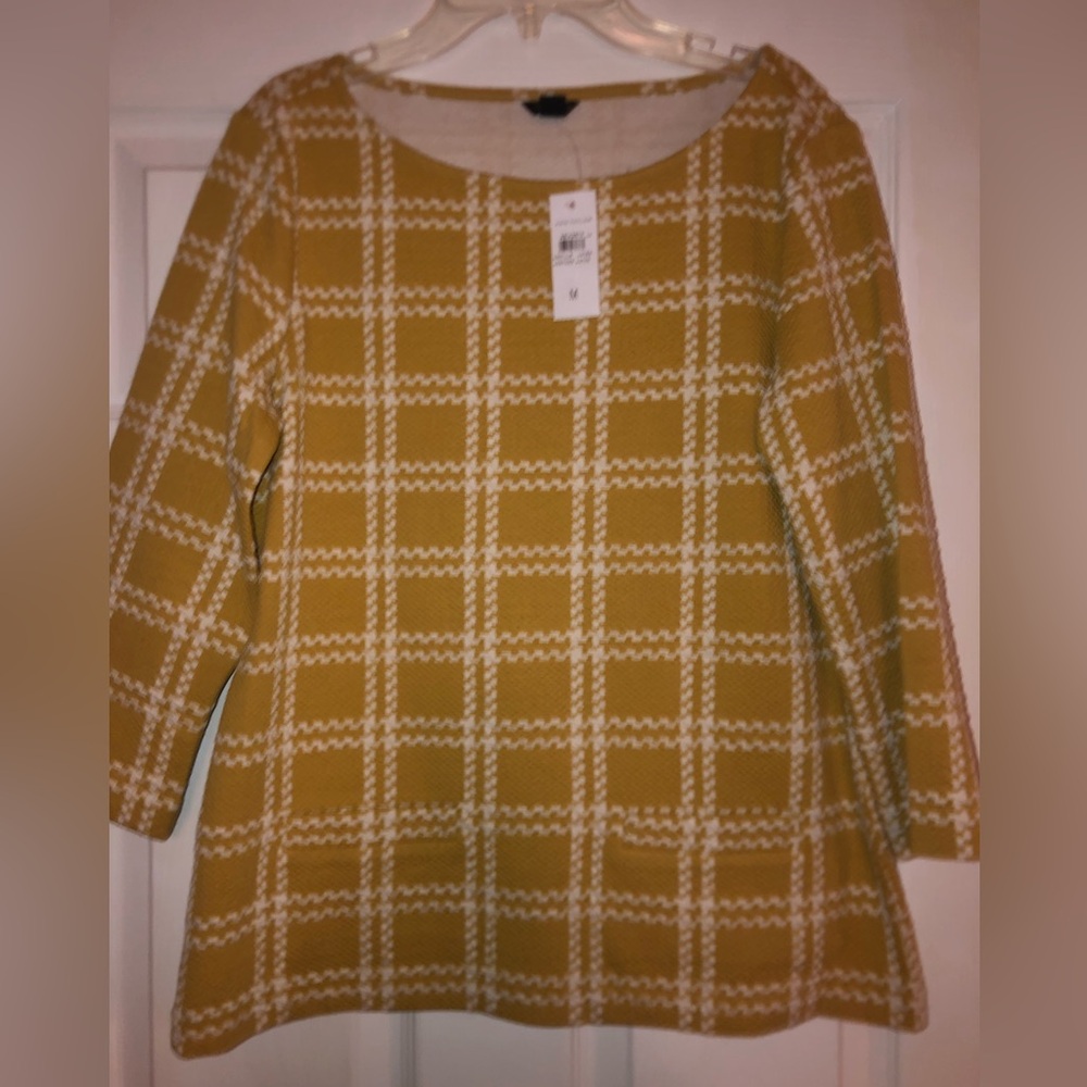 NWT Ann Taylor Textured Checkered  Too M S